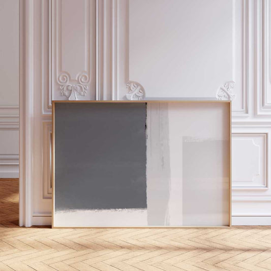 Abstract Wall Art – Minimalist Grey & White Modern Downloadable Print