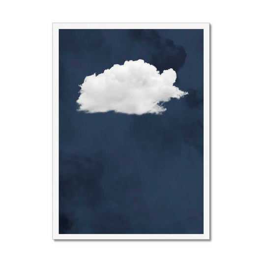 Cloud Wall Art - Navy Blue