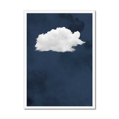 Cloud Wall Art - Navy Blue