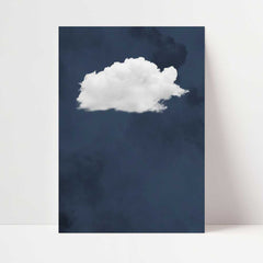 Canvas - Navy Blue Cloud Art