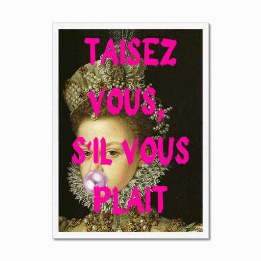 Altered Vintage Art - Taisez vous, s'il vous plait