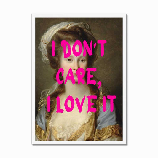 Altered Vintage Art - I don't care, I love it