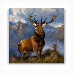 Majestic Highland Stag Wall Art Print | Vintage Wildlife Canvas | Printable Download | Inspired Traditional Country Home Decor, Monarch of the Glen
