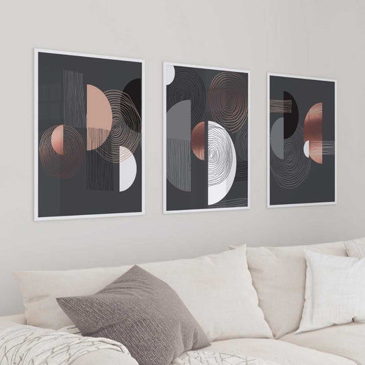 Earth Tones: Set of 3 Abstract Prints