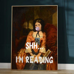 Altered Vintage Art - Shh...I'm reading