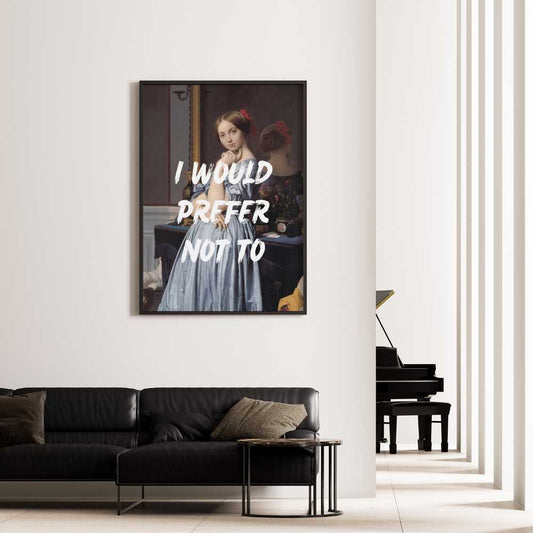 Altered Vintage Art - I would prefer not to