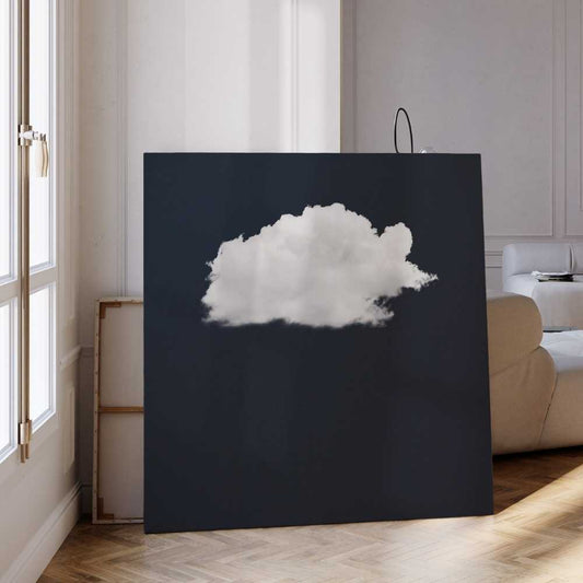 Cloud Wall Art - Navy Blue