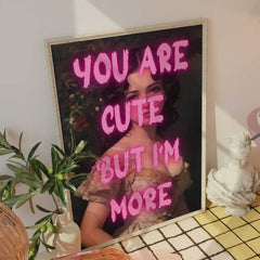 Altered Vintage Art -You are cute but I'm more