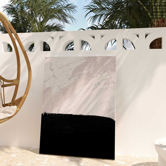 Beige and Black Abstract