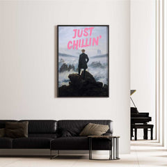 Altered Vintage Art - Quote: Just chillin