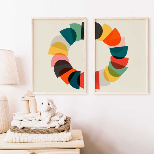 Abstract Semi-Circle Duo