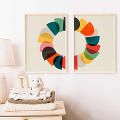 Abstract Semi-Circle Duo