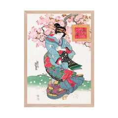 Spring Breeze Elegance: Geisha in Spring Wind by Keisai Eisen