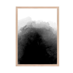 Ascending Shadows: Black Watercolour