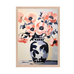 Blush Blossoms: Pink Flowers in a Vase