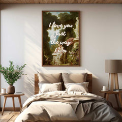 Altered Vintage Art - Quote: I love you just the way I am