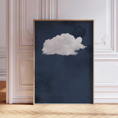 Cloud Wall Art - Navy Blue
