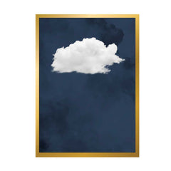 Canvas - Navy Blue Cloud Art