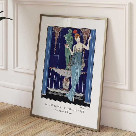 La Fontaine de coquillages: Robe du soir de Paquin - George Barbier