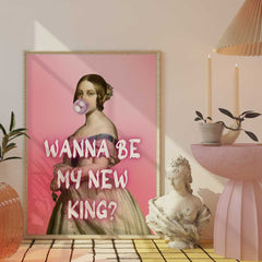 Altered Vintage Art - Wanna be my new king