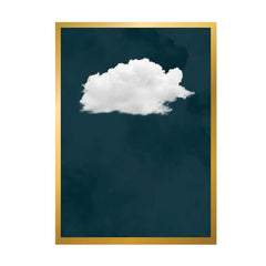 Canvas - Navy Blue / Turquoise Cloud Art