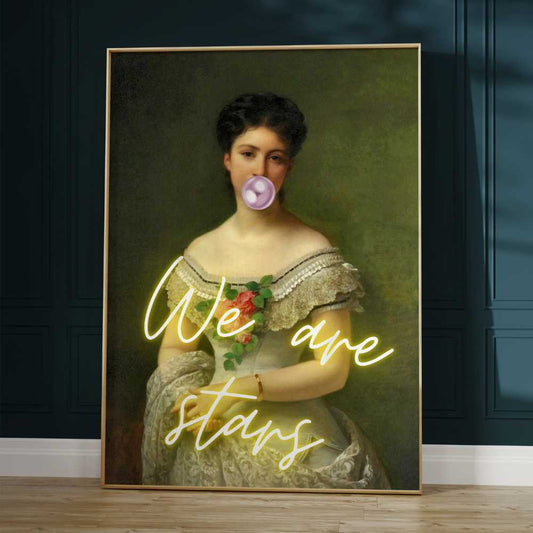 Altered Vintage Art - We are stars