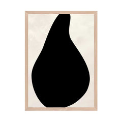 Beige with Black Pear Silhouette