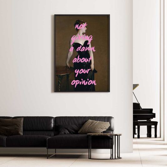 Altered Vintage Art - Not giving a damn about your opinion