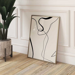 Beige Aesthetic Line Art