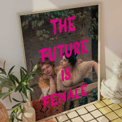Altered Vintage Art - The future is female
