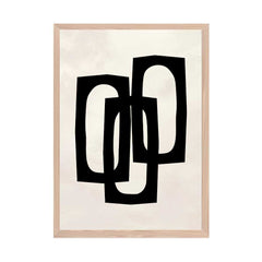 Trio of Black Abstract Rectangles