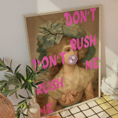 Altered Vintage Art - Don't rush me