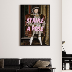 Altered Vintage Art - Quote: Strike a pose