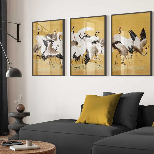 Japanese Cranes - Set of 3