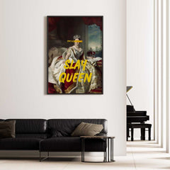 Altered Vintage Art - Quote: Slay queen