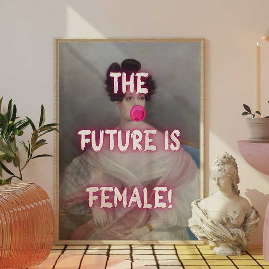 Altered Vintage Art - The Future is Female