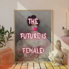 Altered Vintage Art - The Future is Female