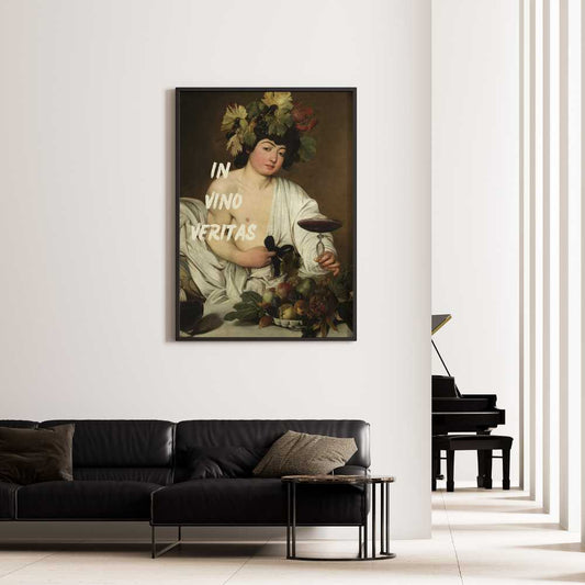 Altered Vintage Art - In vino veritas