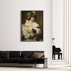 Altered Vintage Art - In vino veritas
