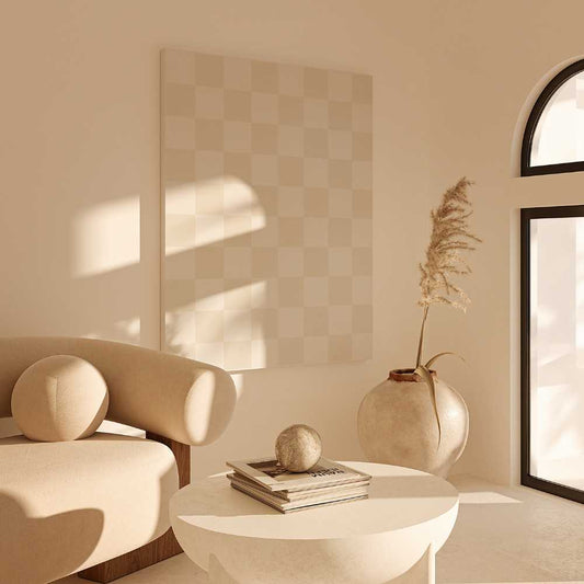 Chequered Beige Abstract