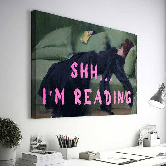Altered Vintage Art - Shh...I'm reading