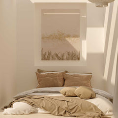 Sunset Sojourn: Abstract Flock of Birds in Flight