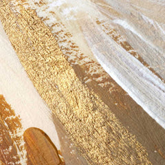 Gold and Beige Abstract Wall Art