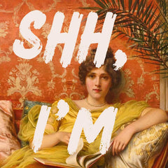 Altered Vintage Art - Quote: Shh, I'm reading