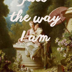 Altered Vintage Art - Quote: I love you just the way I am