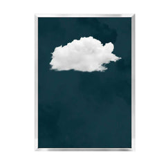 Canvas - Navy Blue / Turquoise Cloud Art