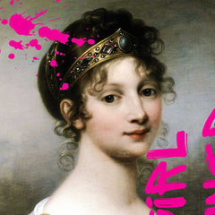 Altered Vintage Art - Girl Power