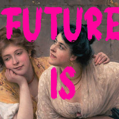 Altered Vintage Art - The future is female