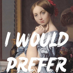 Altered Vintage Art - I would prefer not to
