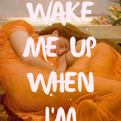 Altered Vintage Art - Quote: Wake me up when I'm rich